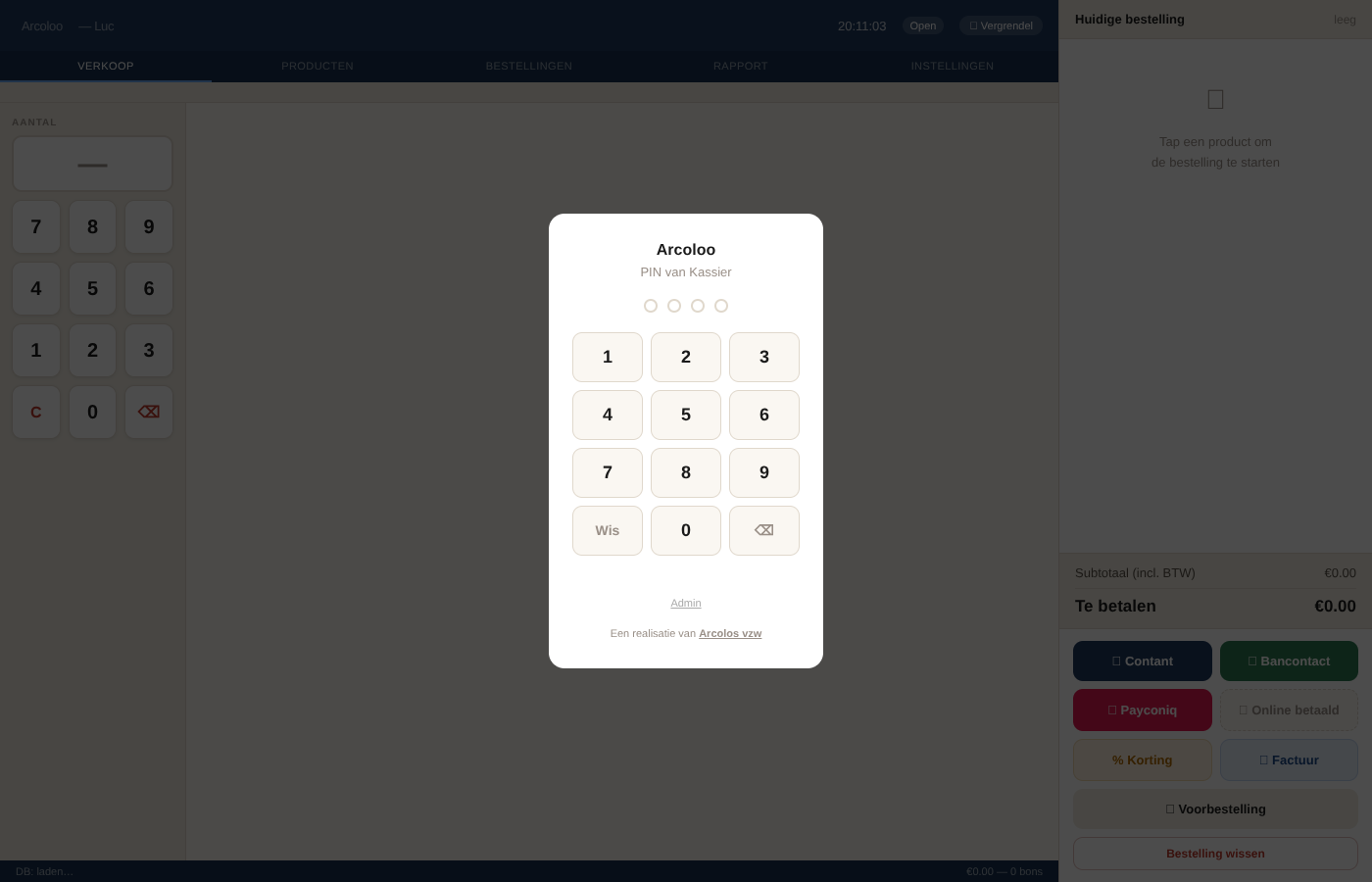 ARCOLOO — Aanmelden met PIN